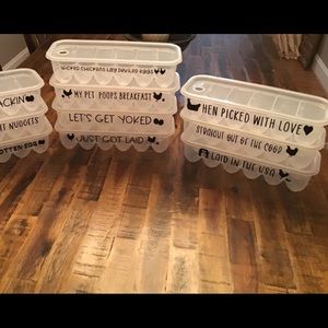 Personalized plastic egg containers